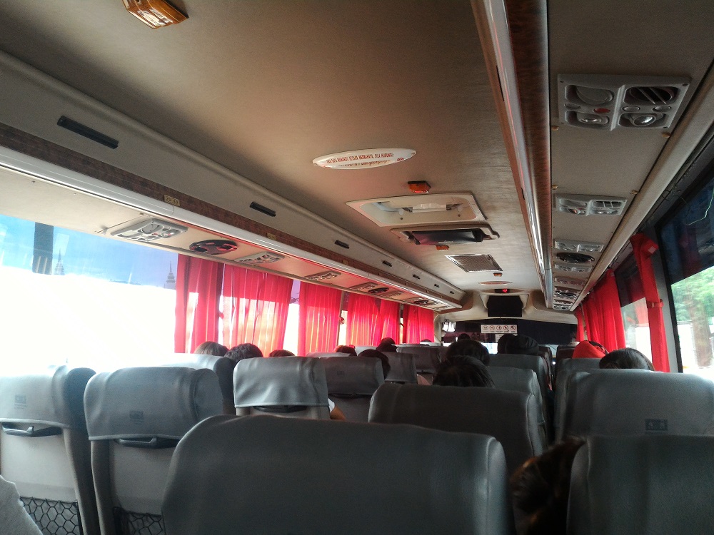 inside of the express bus